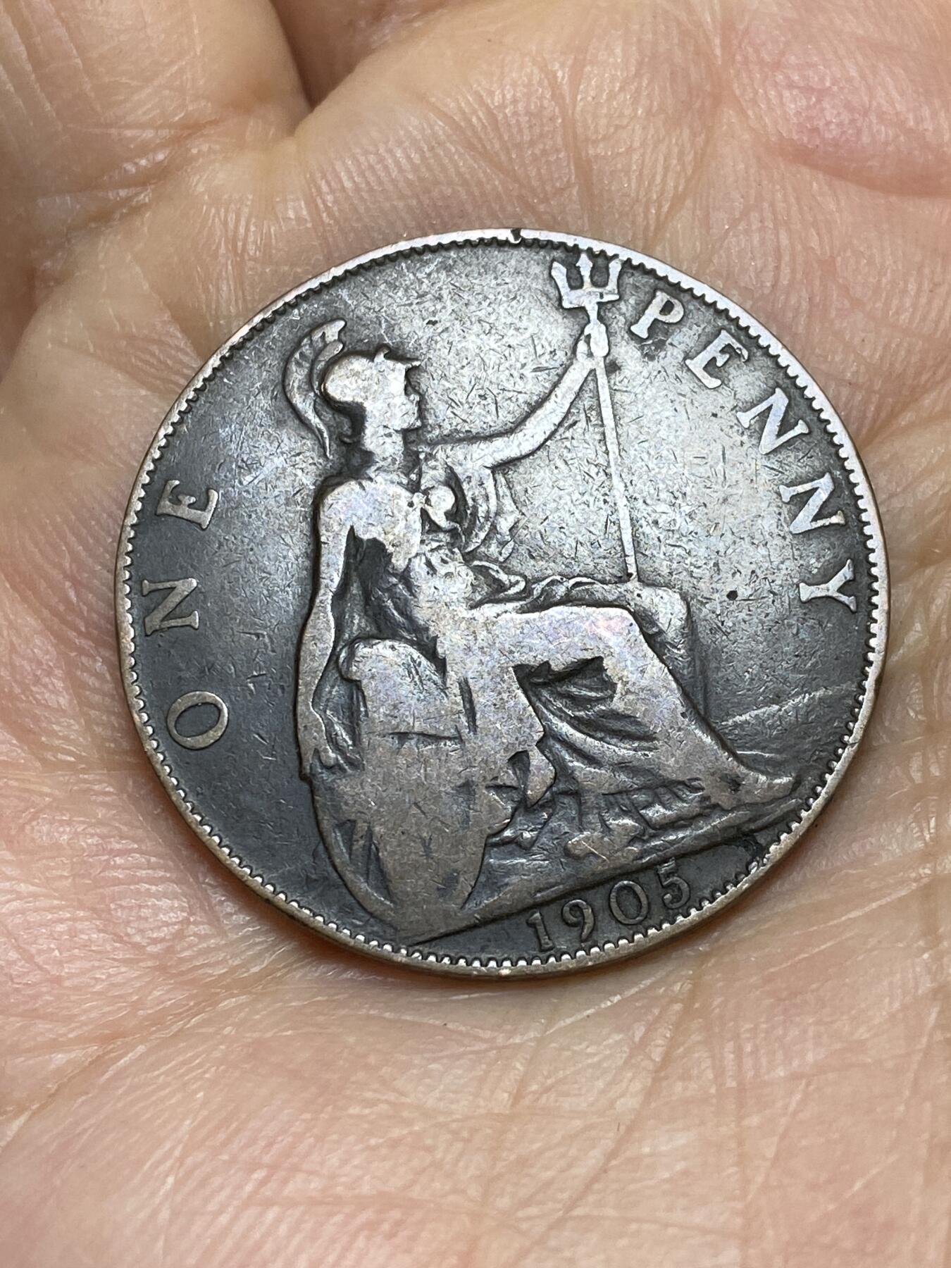 2025年第一百四十三场(总第一百六十九场）外国好品散币场(免佣金) 英国🇬🇧1905年1便士(爱德华七世时期)