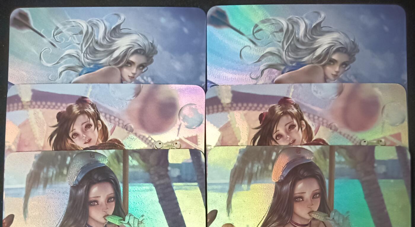 花开卡拍第53期（12月28号周日截拍，品控勿拍!!!拍品不寄存，运费5元，自制卡难免瑕疵，可能存在轻微撞角爆边等出厂瑕疵，品控介意勿拍！） 冰狗卡牌 艺术卡 小人系列背面艺术小套二宫6张彩闪