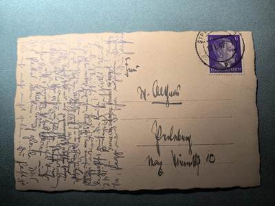 盛世勋华——号角文化勋章邮票专场拍卖第296期 - 德国（1939）1942年实寄明信片 贴小胡子邮票 斯特拉尔松德圣尼古拉教堂大门