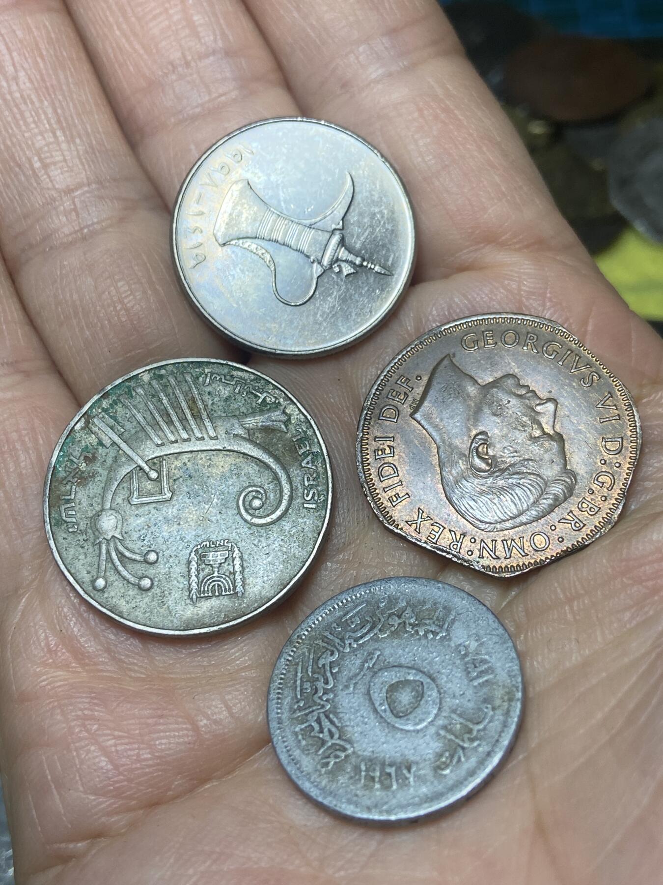 2025年第一百四十场(总第一百六十六场）外国好品散币场(免佣金) 散币4枚:阿联酋🇦🇪1998年1迪拉姆，英国🇬🇧1950年半便士，埃及🇪🇬1967年5米利姆，以色列🇮🇱10谢克尔