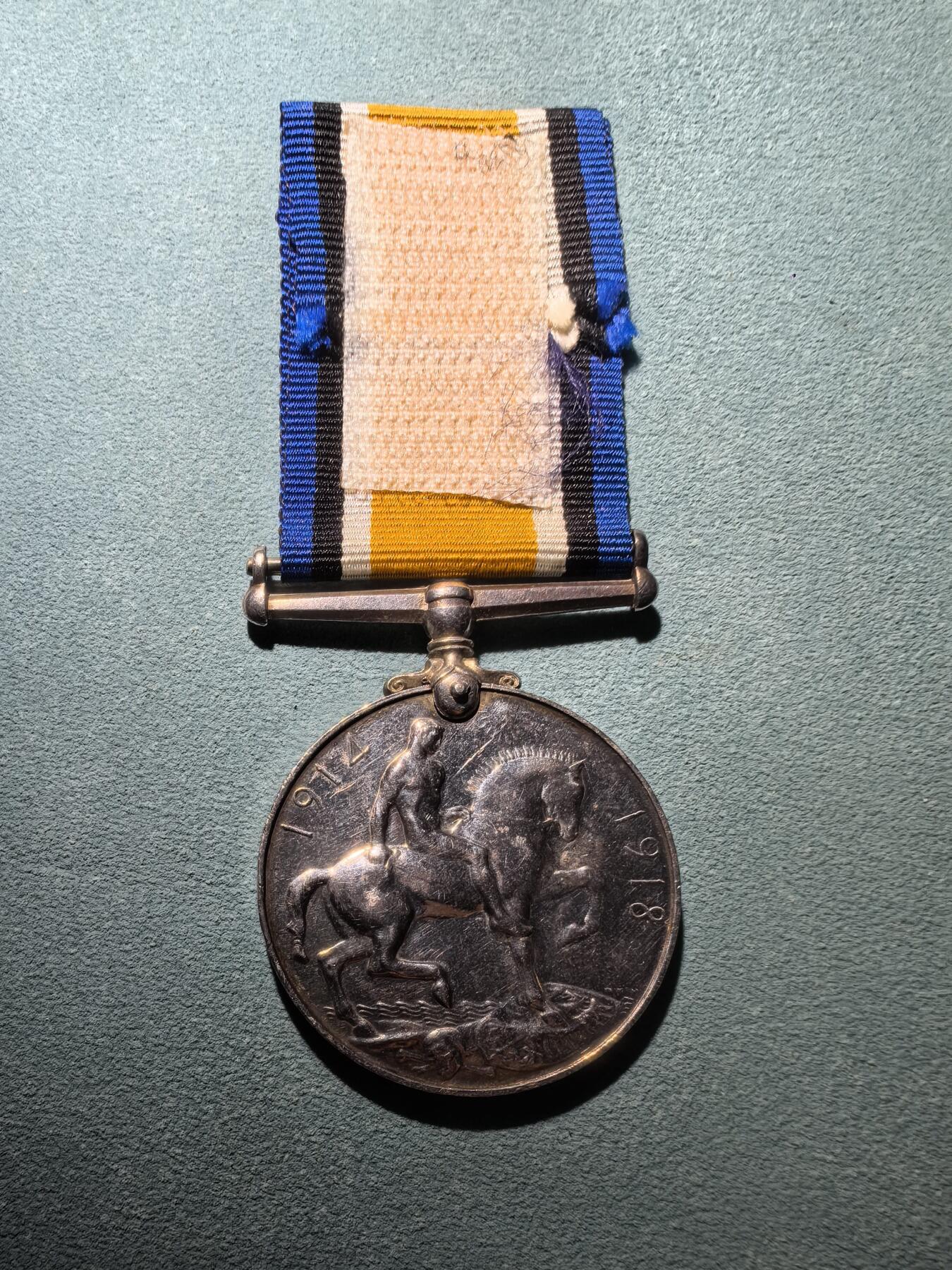 盛世勋华——号角文化勋章邮票专场拍卖第296期 英国一战战争奖章 银制 重1盎司925银 原绶带带边铭