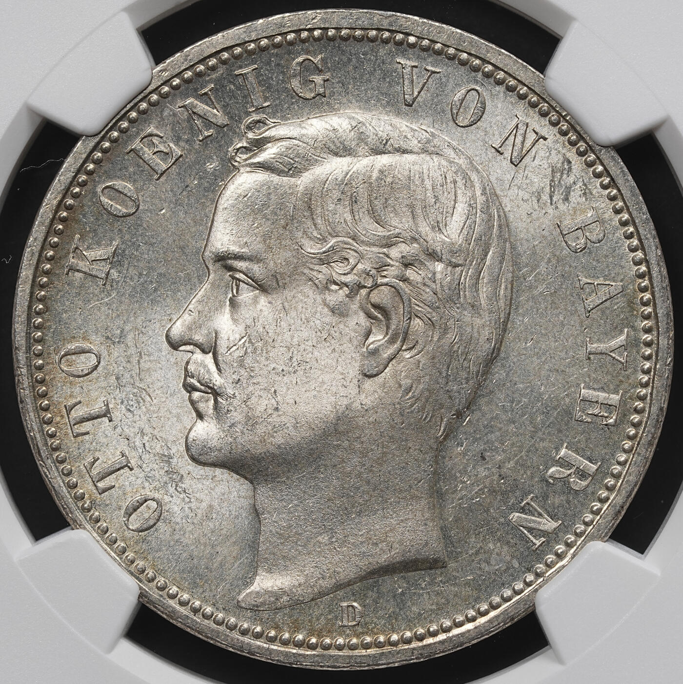 修遠堂世界钱币第九十九期 NGC MS63 1913年巴伐利亚5马克大银币 流通版5马克MS少见