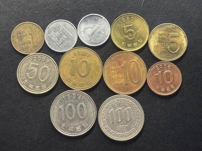 邮泉阁限时拍卖第三十八场 亚洲专场（硬币在国外。请付邮费6元。） - 韩国11枚