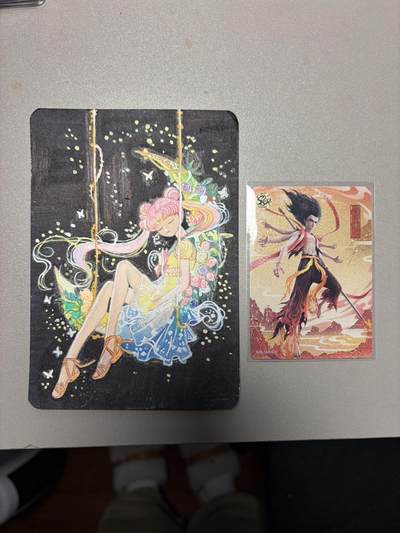 秋萤阁第39期 (12月30日周二晚上21点截拍，欢迎竞拍)  - 【大卡手绘】美少女 月亮船