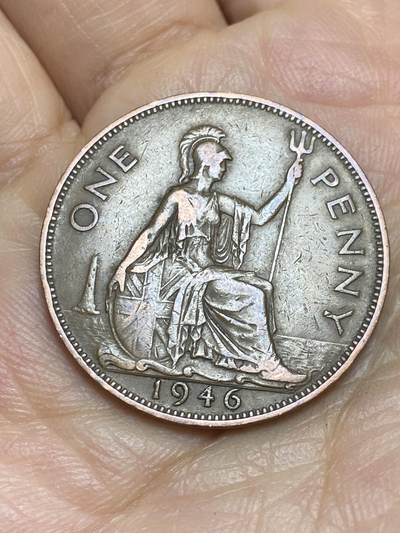 2025年第一百四十三场(总第一百六十九场）外国好品散币场(免佣金) - 英国🇬🇧1946年1便士(乔治六世第一版)