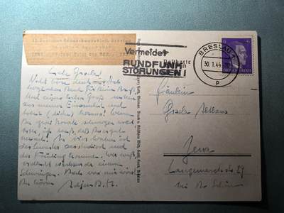 盛世勋华——号角文化勋章邮票专场拍卖第296期 - 德国（1939）1942年实寄明信片 贴小胡子邮票 布列斯劳市政厅