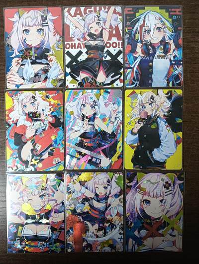 花开卡拍第53期（12月28号周日截拍，品控勿拍!!!拍品不寄存，运费5元，自制卡难免瑕疵，可能存在轻微撞角爆边等出厂瑕疵，品控介意勿拍！） - 京珞 东京少女第二弹 一套9张 纱布闪