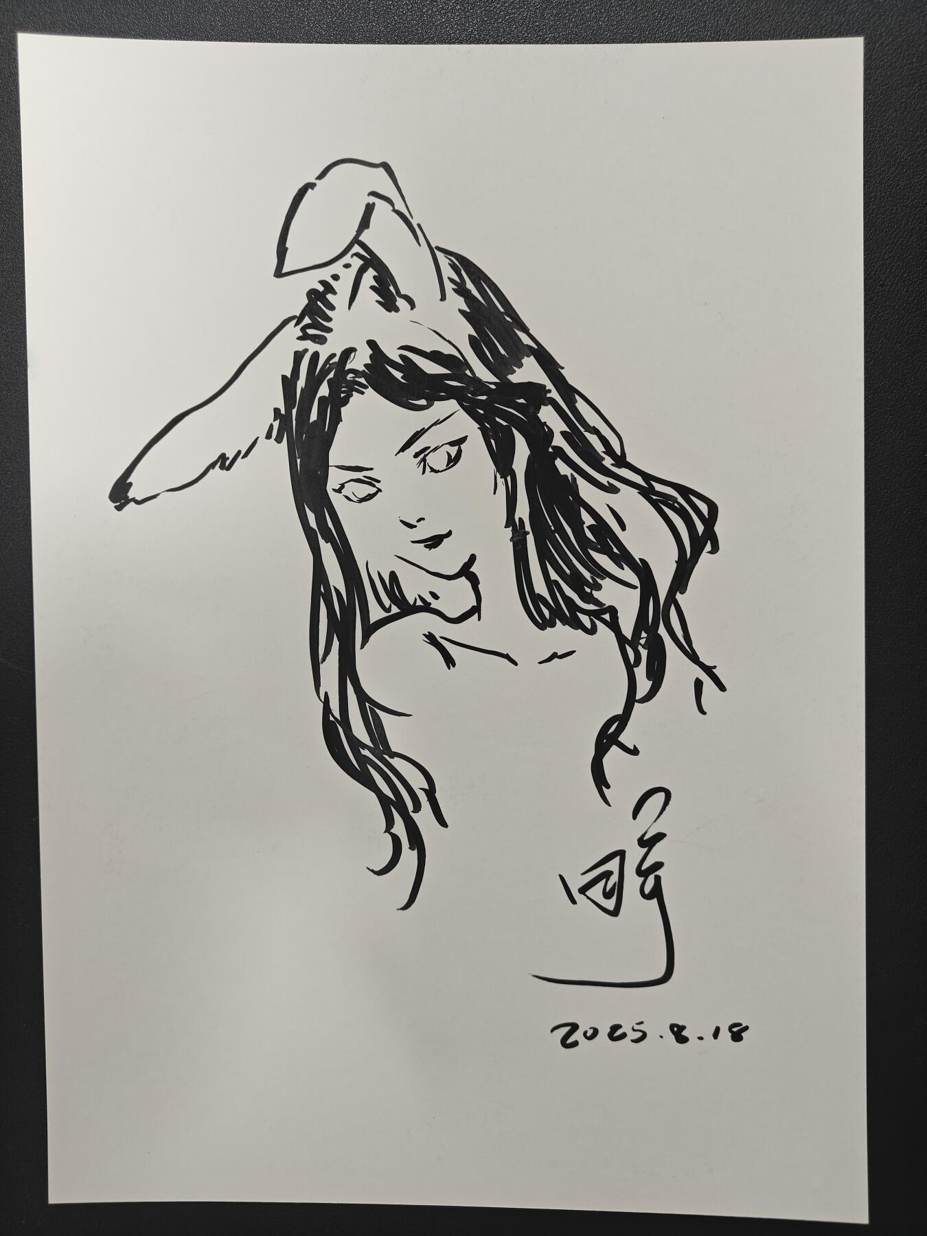 天玑星卡拍第155期《12.29年终场周一截拍》持续收拍收评中 满赠卡需备注 【签绘复制画】田宇 十二生肖 机甲美人 兔 A4复制画