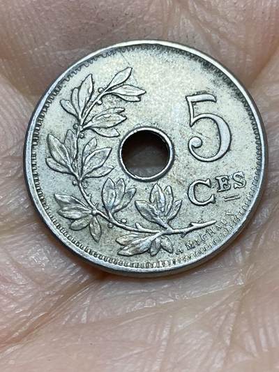 2025年第一百四十三场(总第一百六十九场）外国好品散币场(免佣金) - 好品–比利时🇧🇪1905年5分(利奥波德二世时期，法语版)