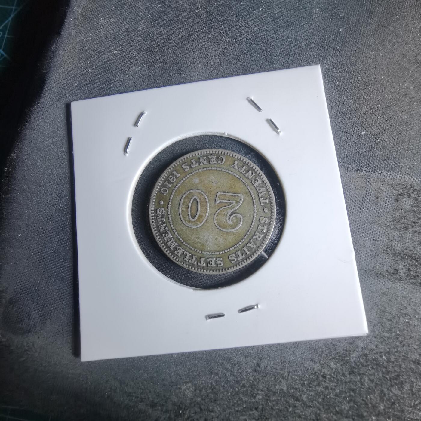 沼泽如烟--第947场 英属海峡1910年20分银币