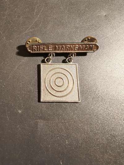 老王徽章第172期 - 美国海军陆战队神射手技能章    步枪精确射手勋条    带厂标