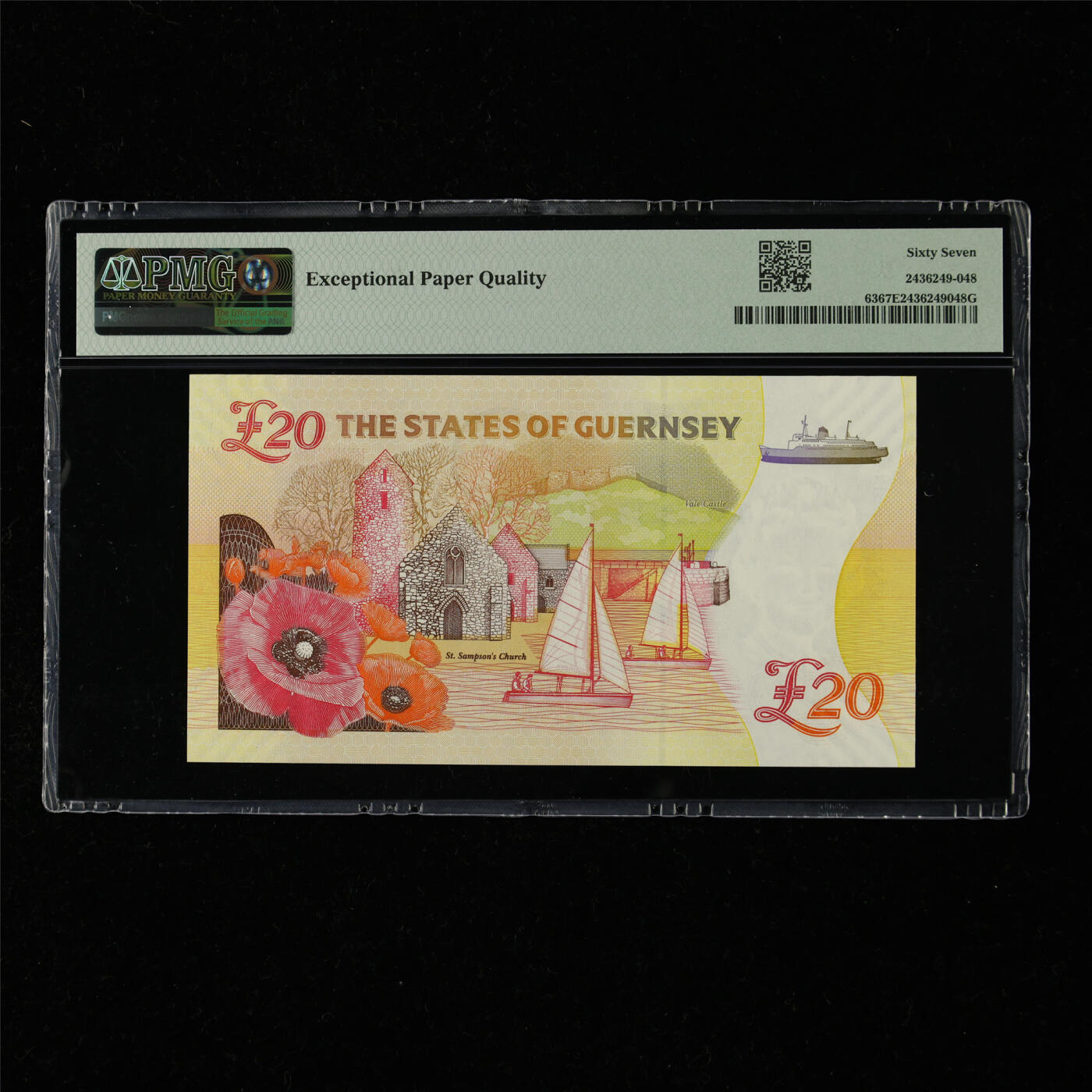 【亘邦集藏】第218期拍卖 2018年 根西岛纪念钞20镑 PMG 67EPQ TG/W 499239
