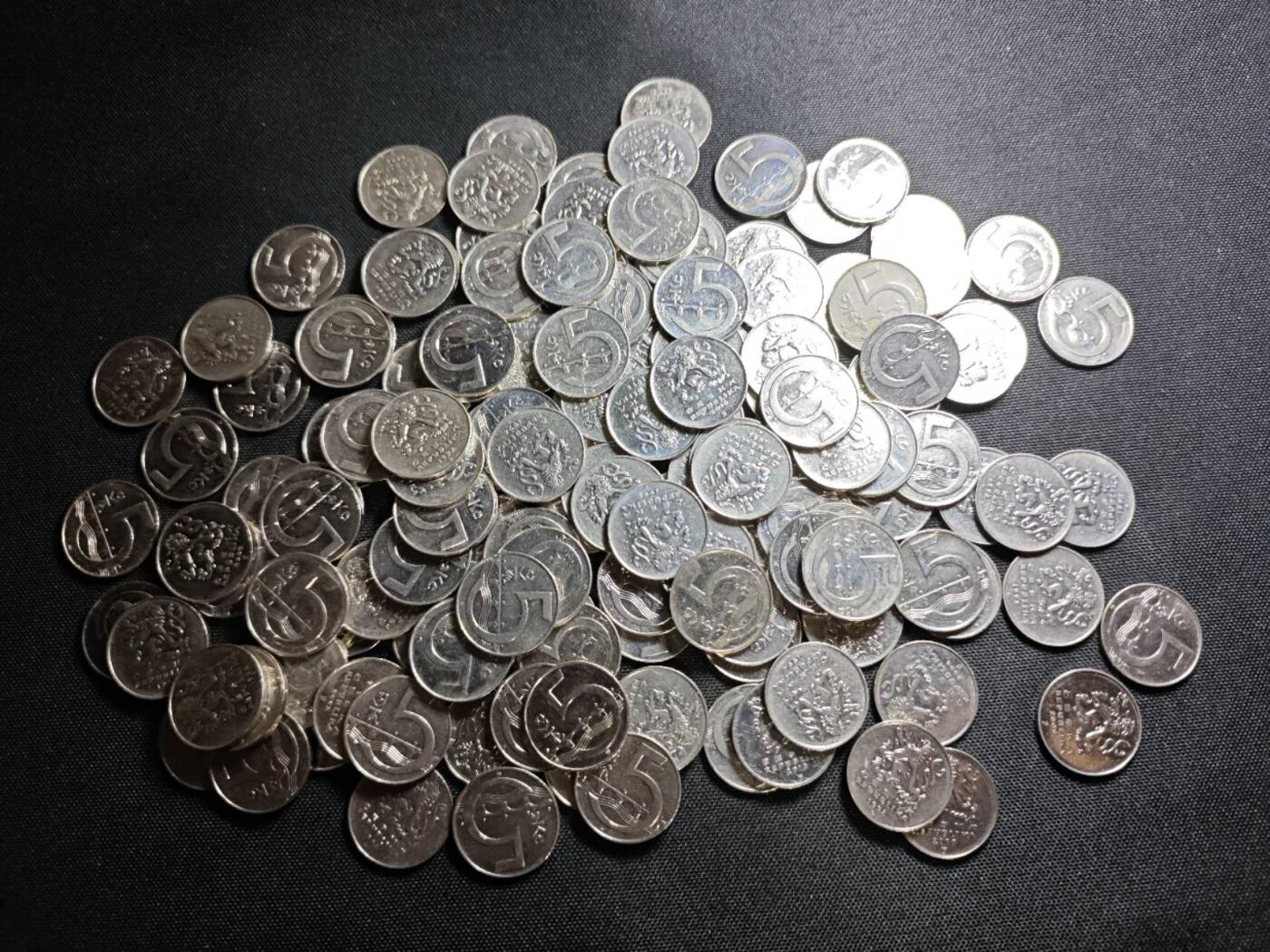 KK钱币收藏小铺 《套币 好品/批量散币专场》  2月预留时间 周末发货  捷克5克朗142枚一组