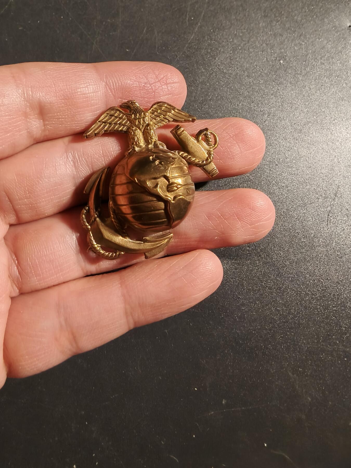 老王徽章第172期 美国海军陆战队大檐帽帽徽    Gemsco厂标