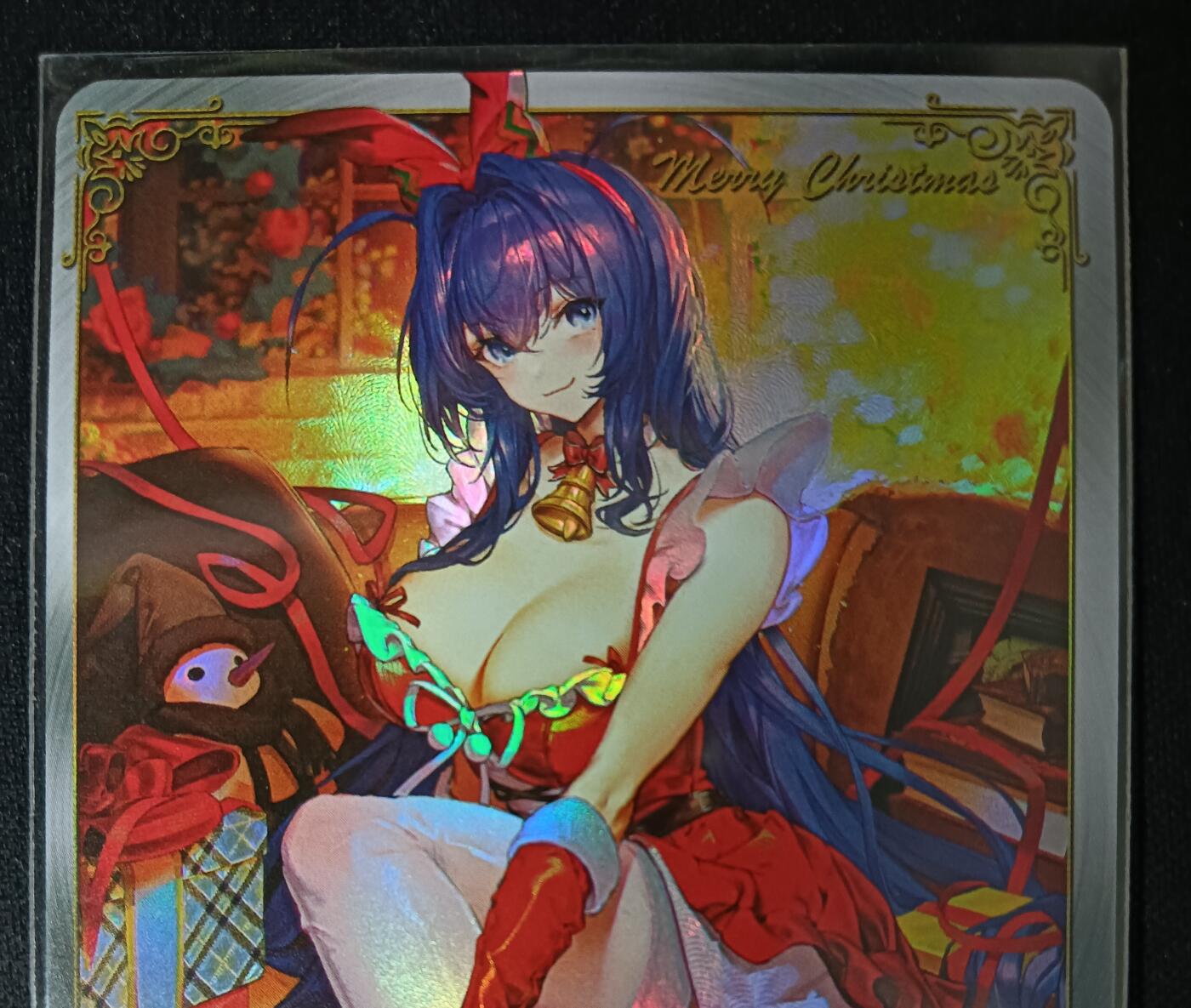 花开卡拍第53期（12月28号周日截拍，品控勿拍!!!拍品不寄存，运费5元，自制卡难免瑕疵，可能存在轻微撞角爆边等出厂瑕疵，品控介意勿拍！） 驴歪歪卡牌 圣诞节特卡碧蓝航线 花园 1张 彩闪