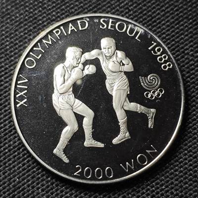 KK钱币收藏小铺 《套币 好品/批量散币专场》  2月预留时间 周末发货 -   1988韩国2000韩元精制纪念币