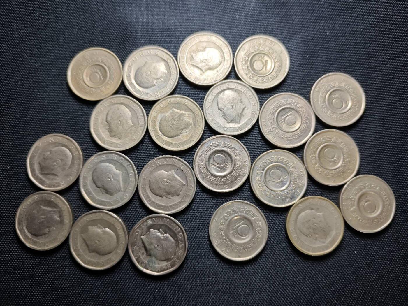 KK钱币收藏小铺 《套币 好品/批量散币专场》  2月预留时间 周末发货  挪威10克朗21枚一组