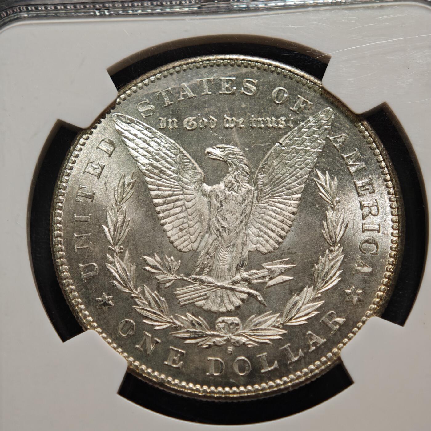 【德藏】世界币章拍卖第159期(元旦专场拍卖) 1878年 美国摩根银币 NGC MS64 转光十足