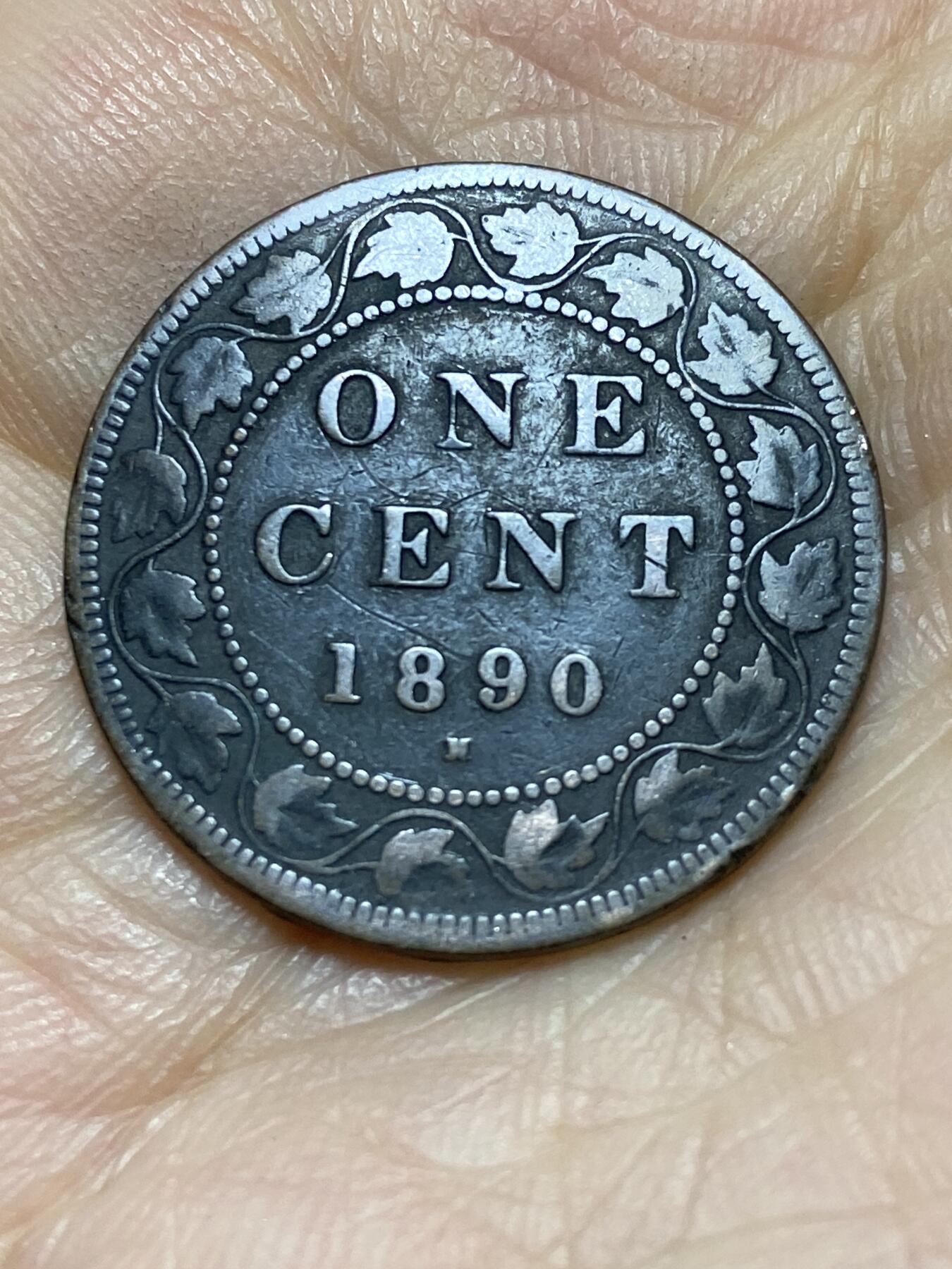 2025年第一百四十三场(总第一百六十九场）外国好品散币场(免佣金) 少见–加拿大🇨🇦1890年1分(维多利亚女王时期，H标喜敦厂造)