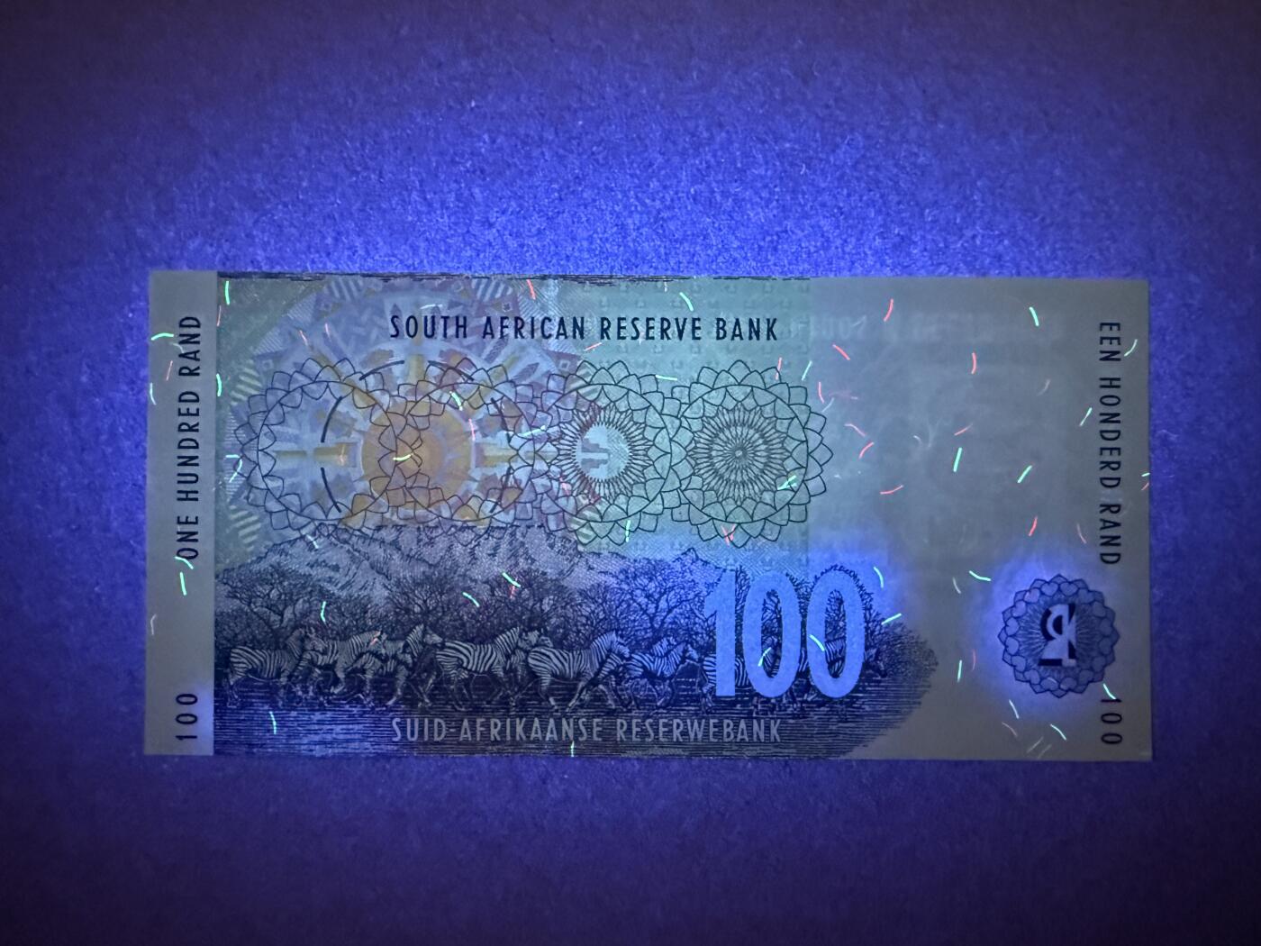 《艾美收藏》第226期-12.28周日外币精品场-蛇年收官 南非100兰特 UNC 1994年 无4