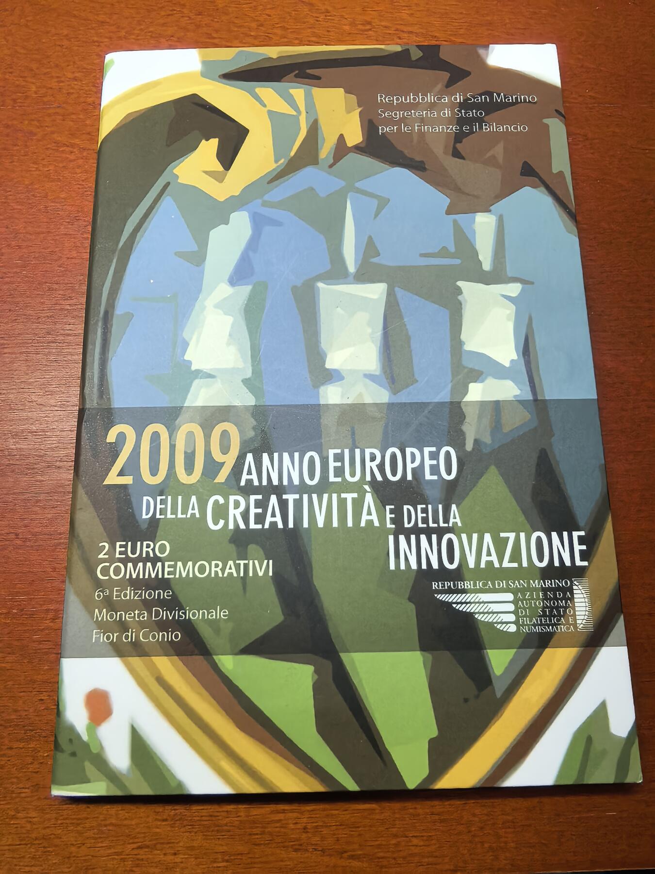 长老汇蛇年精选第八十八场拍卖 2009圣马力诺创新2欧元双金属币卡装，克书标价55美金