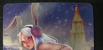 花开卡拍第53期（12月28号周日截拍，品控勿拍!!!拍品不寄存，运费5元，自制卡难免瑕疵，可能存在轻微撞角爆边等出厂瑕疵，品控介意勿拍！） - 五月卡牌 艺术卡 黑皮兔女郎 1张 粗闪