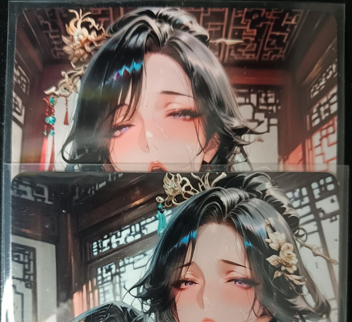 花开卡拍第53期（12月28号周日截拍，品控勿拍!!!拍品不寄存，运费5元，自制卡难免瑕疵，可能存在轻微撞角爆边等出厂瑕疵，品控介意勿拍！） 艺术甄选对卡古风人气 2张