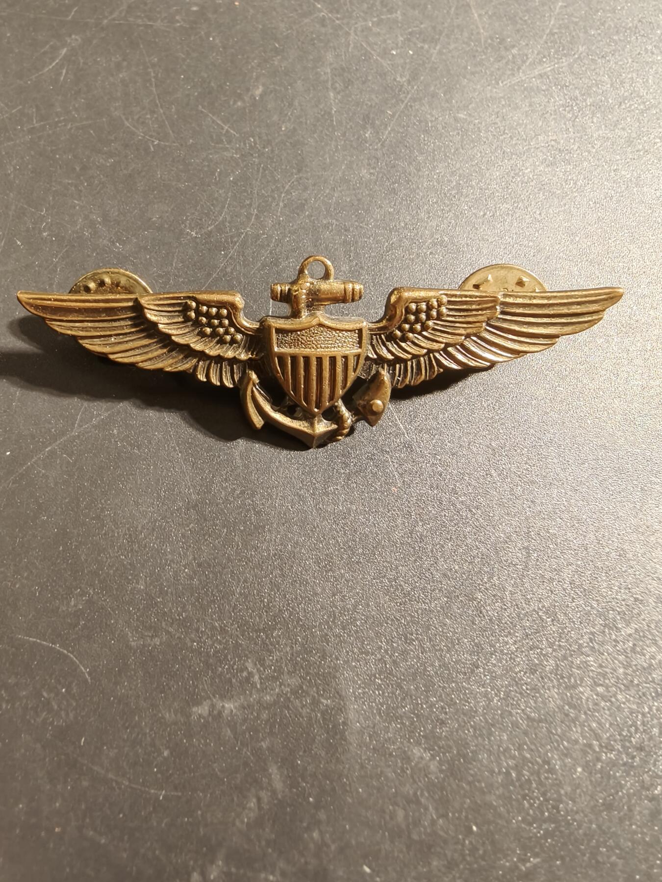 老王徽章第172期 美国海军航空兵飞行员证章      2.75英寸    