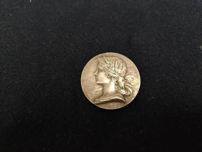 时顺第二十八拍 - 法国拉罗谢尔储蓄银行银章 950银 直径30mm.重量13.3g. 大师普鲁多姆作品