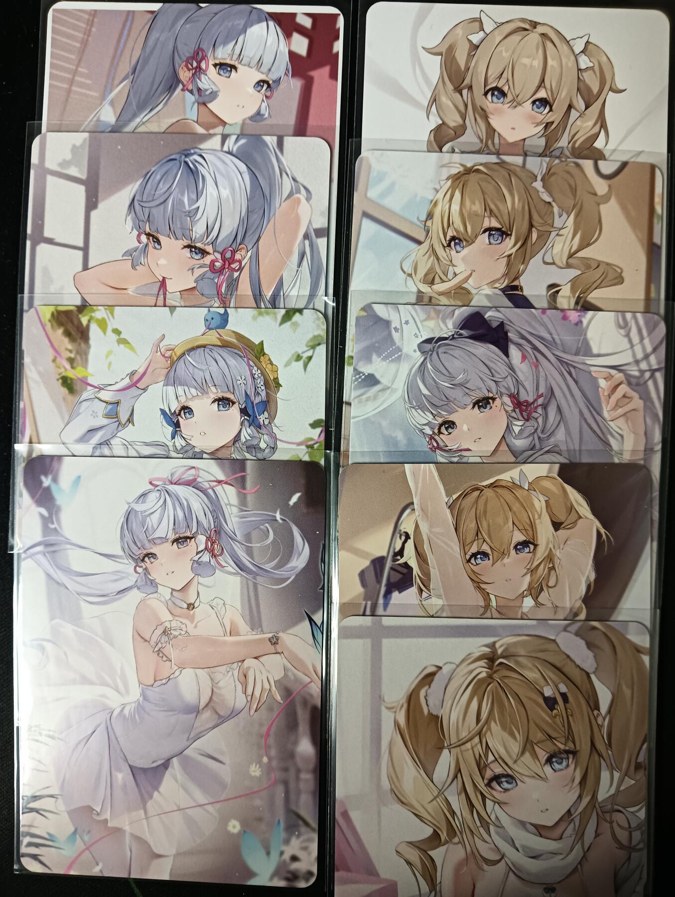 花开卡拍第53期（12月28号周日截拍，品控勿拍!!!拍品不寄存，运费5元，自制卡难免瑕疵，可能存在轻微撞角爆边等出厂瑕疵，品控介意勿拍！） 原神美少女03 1套9张 普卡