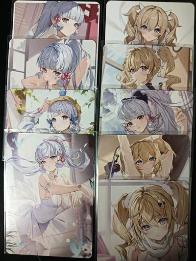 花开卡拍第53期（12月28号周日截拍，品控勿拍!!!拍品不寄存，运费5元，自制卡难免瑕疵，可能存在轻微撞角爆边等出厂瑕疵，品控介意勿拍！） - 原神美少女03 1套9张 普卡