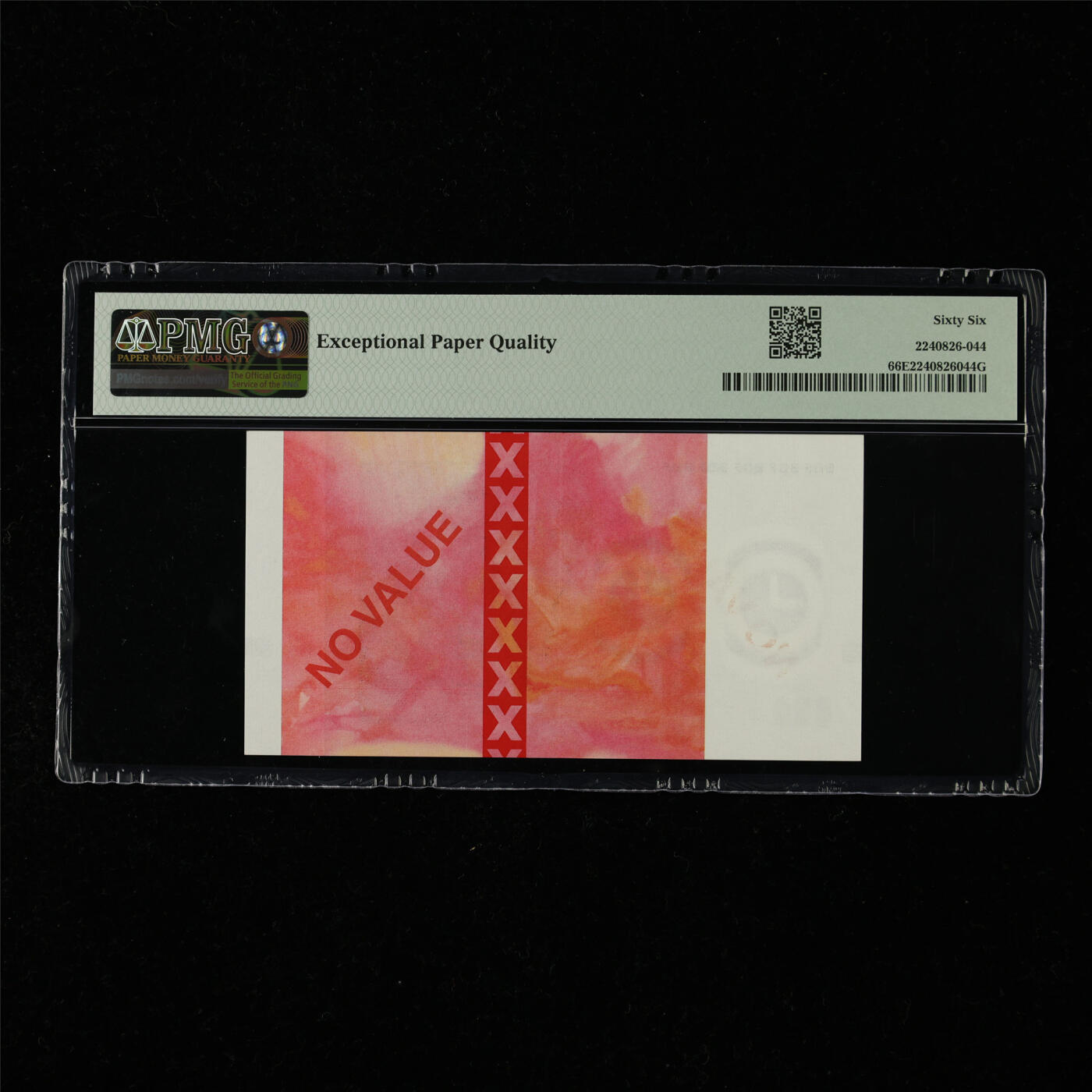 【亘邦集藏】第218期拍卖 法国测试钞 PMG 66EPQ 2240826-044