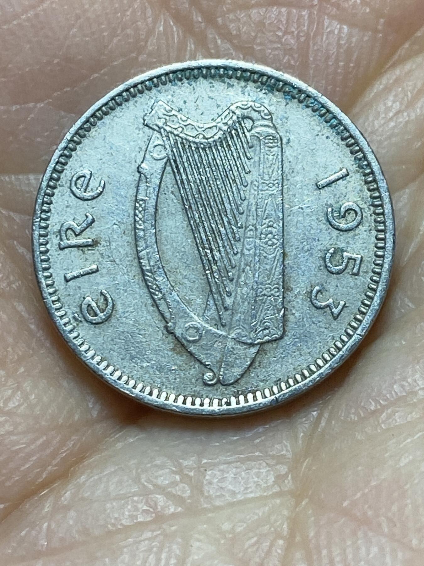 2025年第一百四十三场(总第一百六十九场）外国好品散币场(免佣金) 爱尔兰🇮🇪1953年3便士(共和国时期第一套第二版)