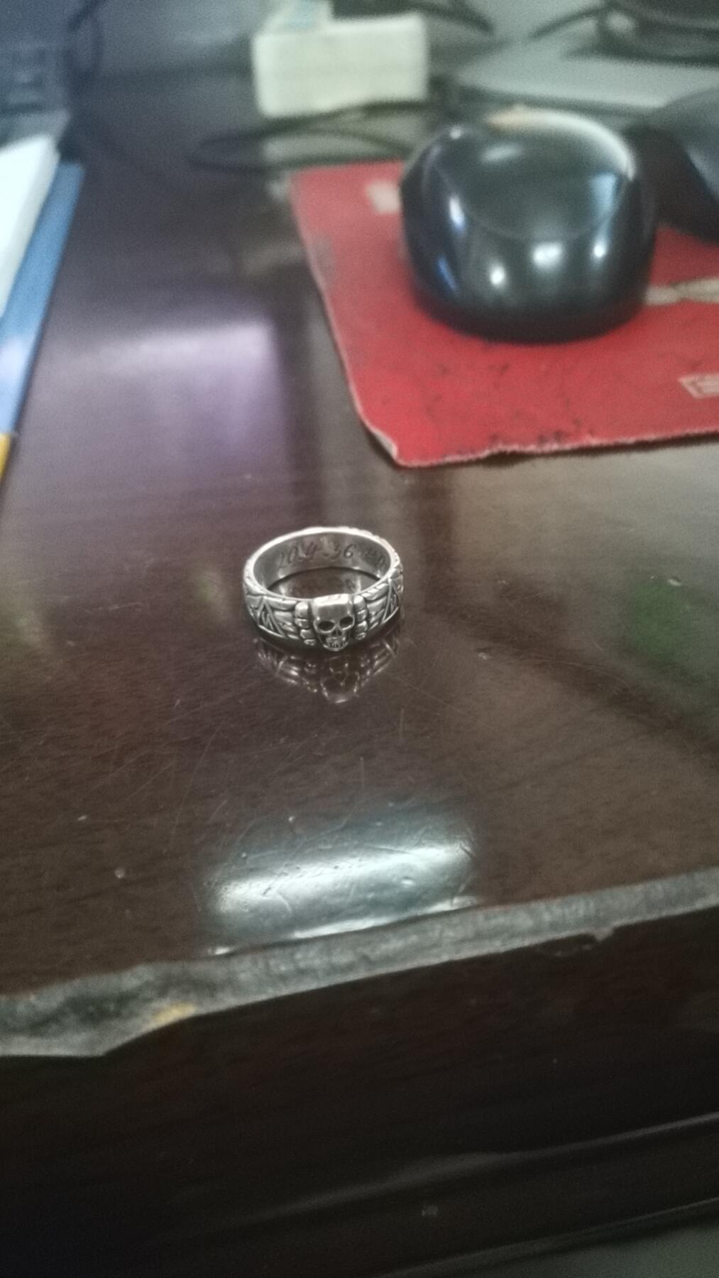 骷髅荣誉戒指  银制复刻
