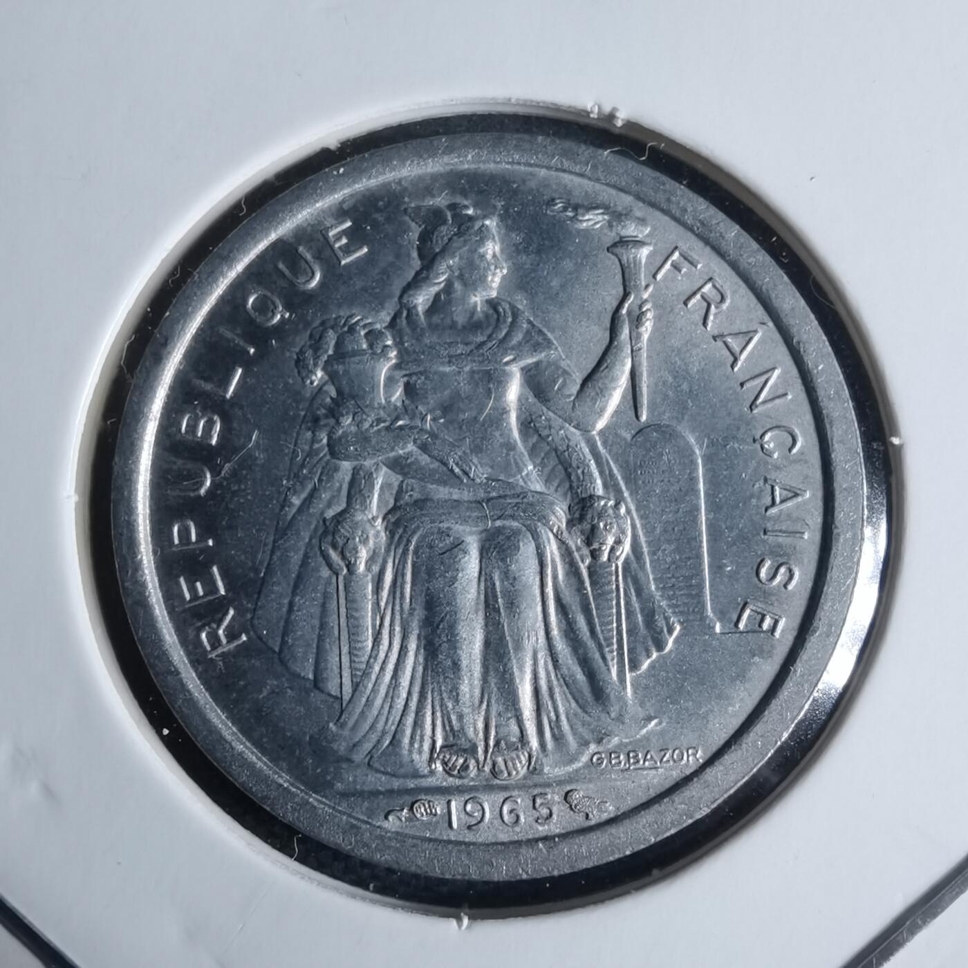 沼泽如烟--第947场 法属波利尼西亚1965年1法郎