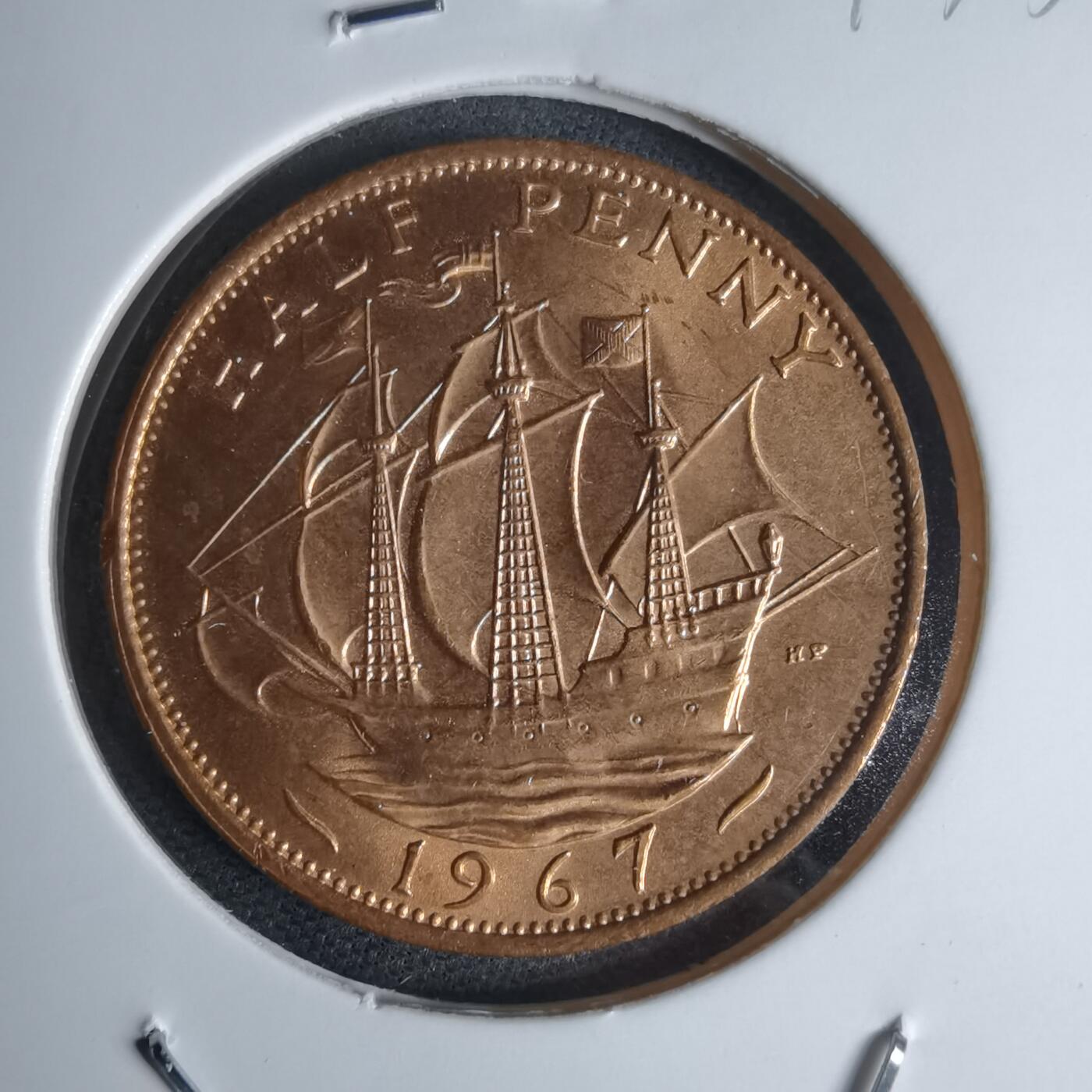 沼泽如烟--第947场 英国1967年半便士