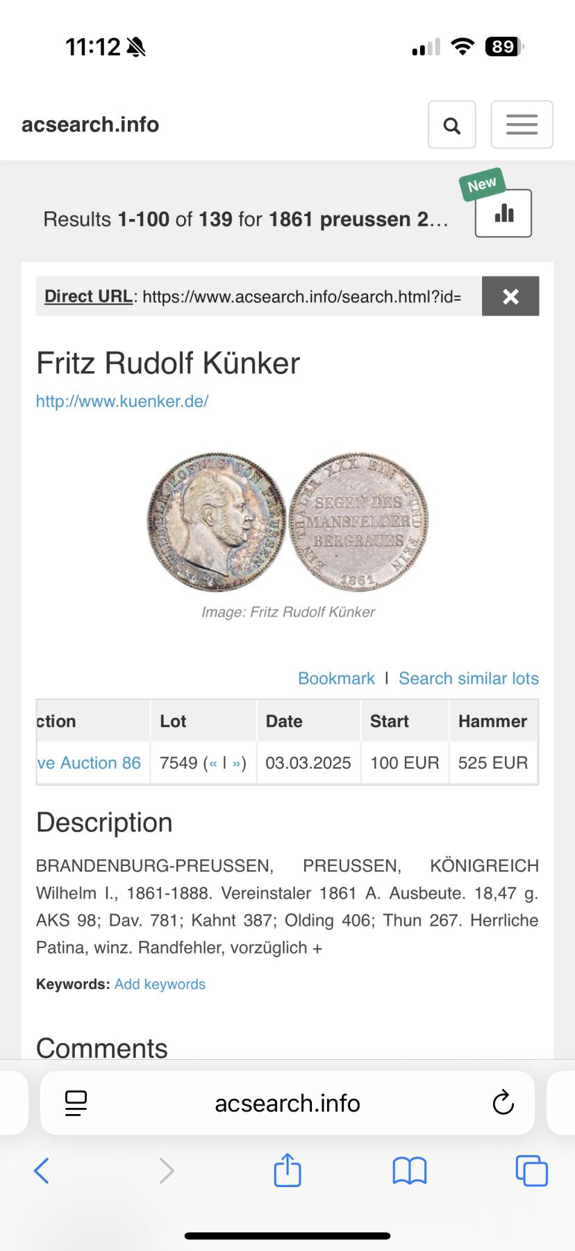 NGC-MS61 1861普鲁士矿业泰勒五彩包浆