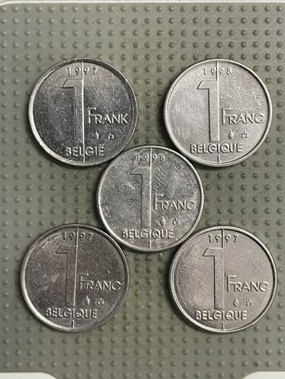 2025年第148场各国散币拍卖（总第148场） - 比利时1法郎5枚