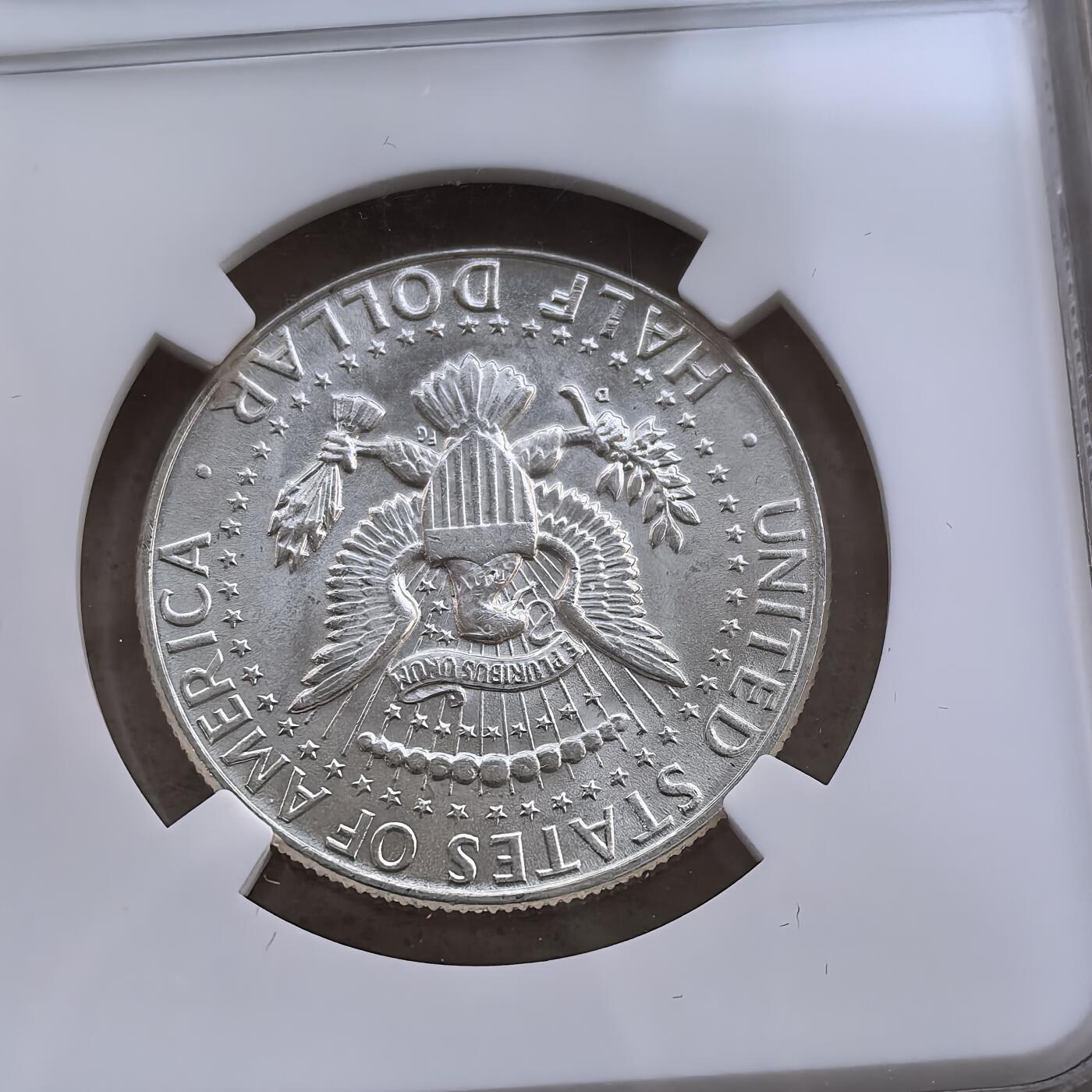 道一币馆币章第一百六十场 NGC Ms64 美国1964年肯尼迪50美分银币