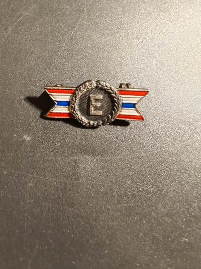 老王徽章第172期 - 美国二战军事生产优秀企业证章     二战时期横针版