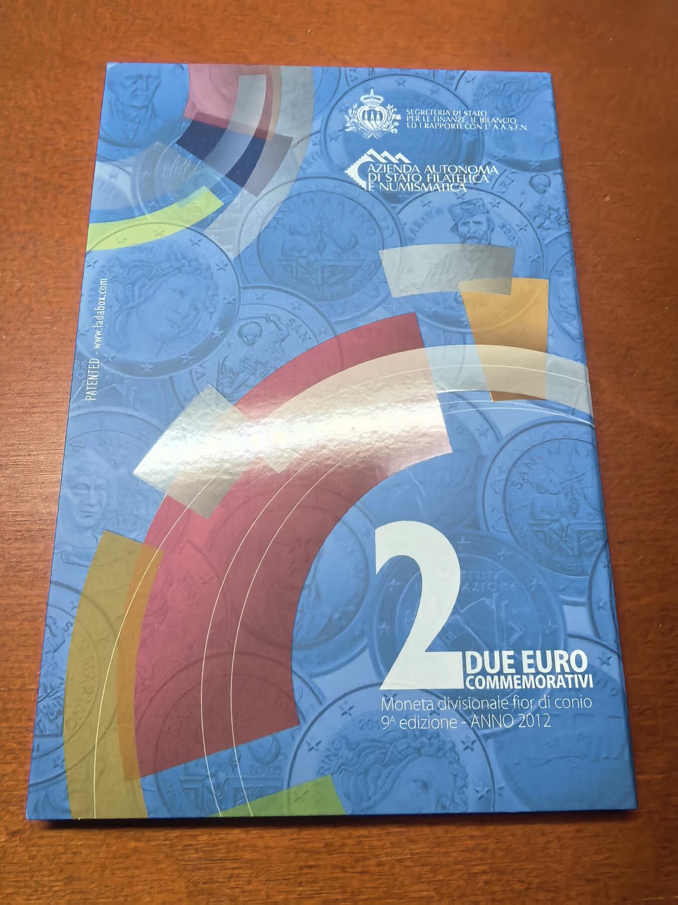 长老汇蛇年精选第八十八场拍卖 2012圣马力诺欧元象征2欧元双金属币卡装，克书标价45美金