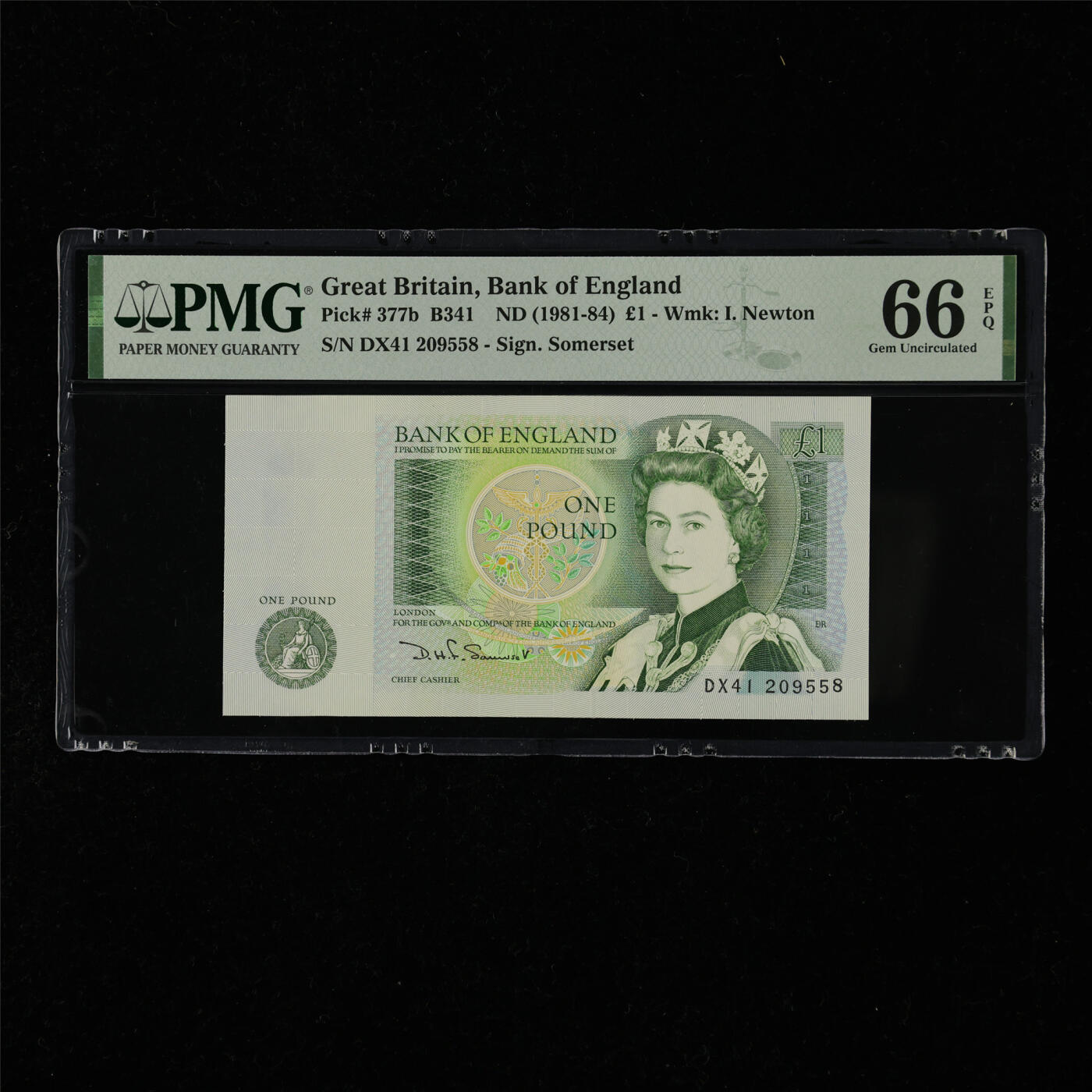 【亘邦集藏】第218期拍卖 1981-84年 英国1英镑 PMG 66EPQ DX41 209558