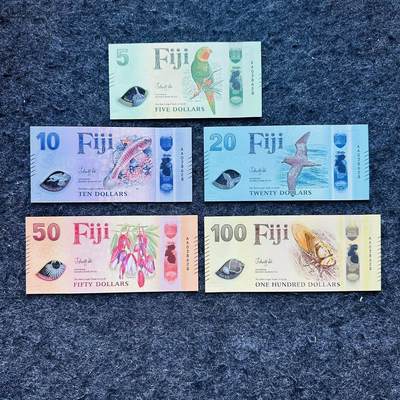 🇫🇯🇫🇰2530￥￥福克兰群岛2025年和斐济2026年全套Polymer塑料钞 - AA038628