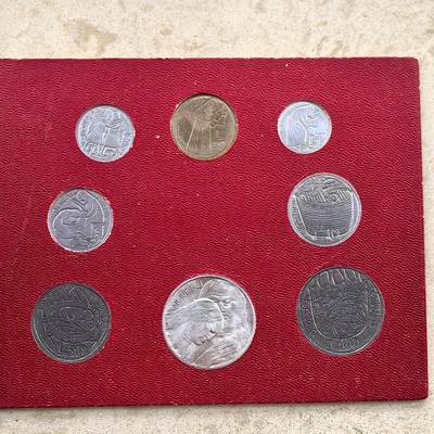 道一币馆币章第一百六十场 - 卡装 梵蒂冈1968年纪念币套装八枚 含500里拉银币