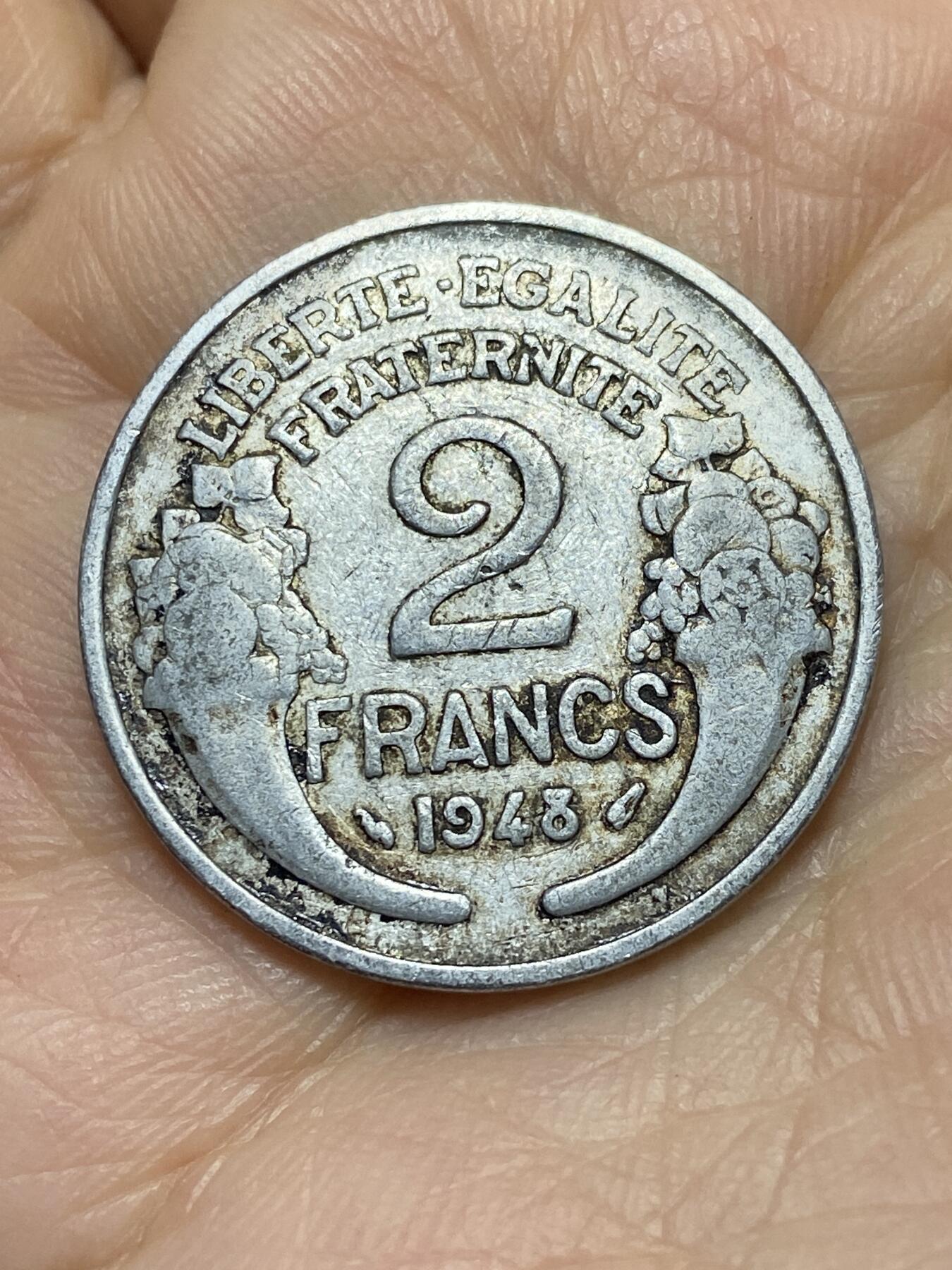 2025年第一百四十三场(总第一百六十九场）外国好品散币场(免佣金) 法兰西第四共和国1948年2法郎