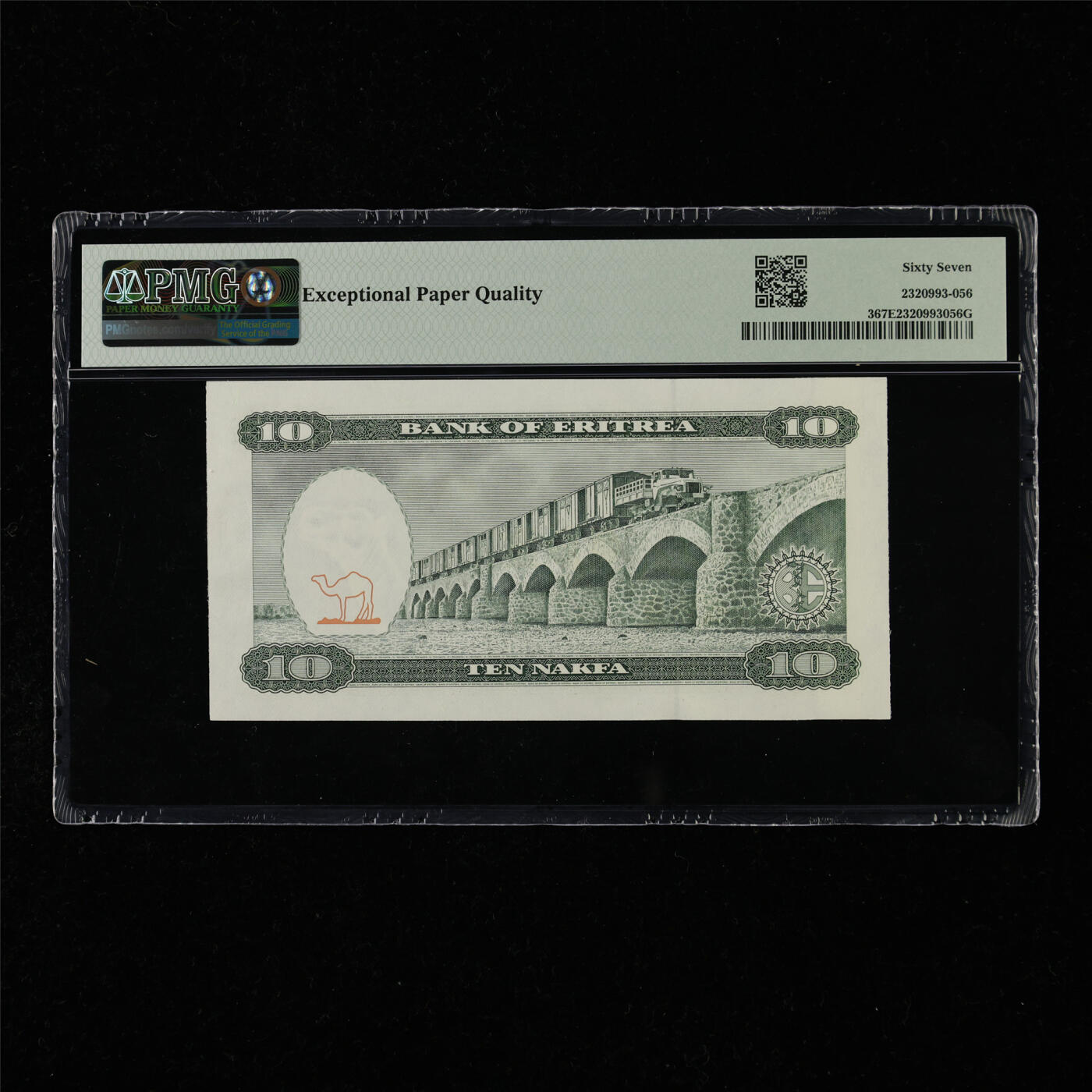 【亘邦集藏】第218期拍卖 1997年 厄立特里亚10纳克法 PMG 67EPQ AF7819531