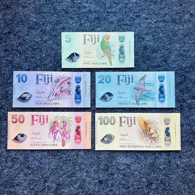 🇫🇯🇫🇰2530￥￥福克兰群岛2025年和斐济2026年全套Polymer塑料钞 - AA038611