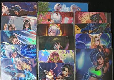 花开卡拍第53期（12月28号周日截拍，品控勿拍!!!拍品不寄存，运费5元，自制卡难免瑕疵，可能存在轻微撞角爆边等出厂瑕疵，品控介意勿拍！） - ACG美少女  1套15张 彩闪