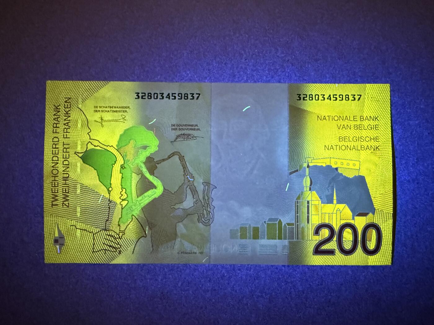 《艾美收藏》第226期-12.28周日外币精品场-蛇年收官 比利时200法郎 UNC 末版 萨克斯