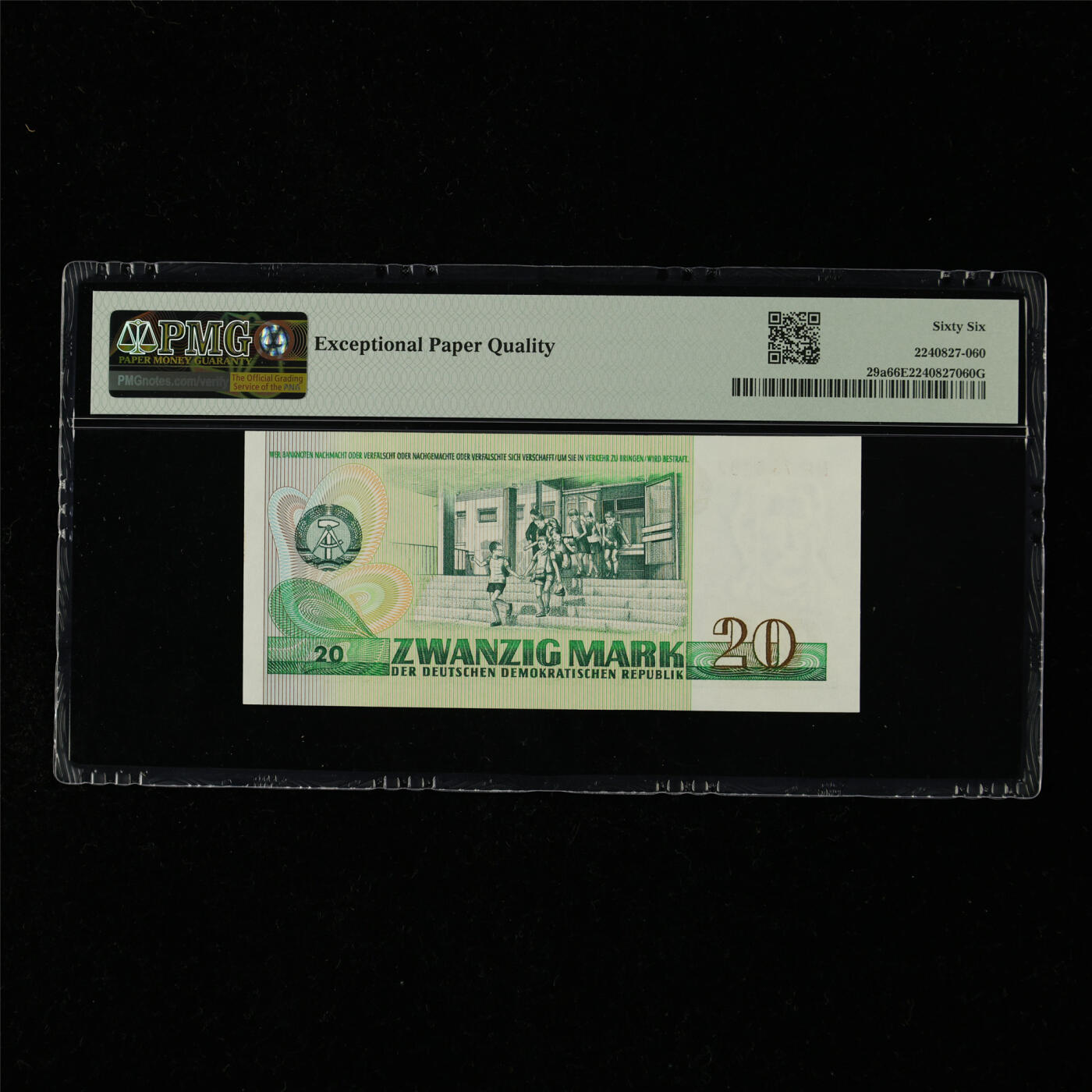 【亘邦集藏】第218期拍卖 1975年 德国20马克 PMG 66EPQ MF709182